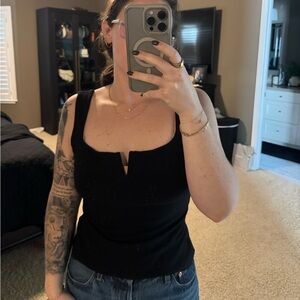 Reformation Black Tank Top